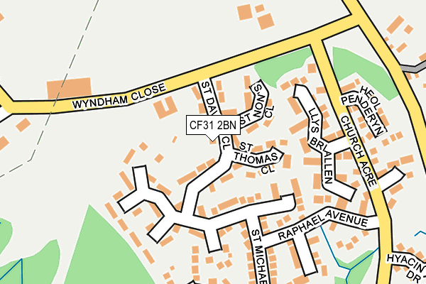 CF31 2BN map - OS OpenMap – Local (Ordnance Survey)