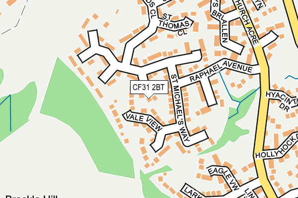 CF31 2BT map - OS OpenMap – Local (Ordnance Survey)