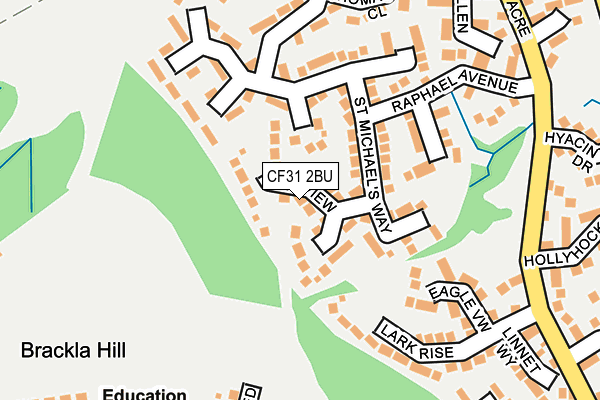 CF31 2BU map - OS OpenMap – Local (Ordnance Survey)