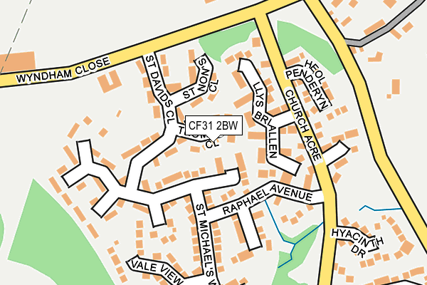 CF31 2BW map - OS OpenMap – Local (Ordnance Survey)