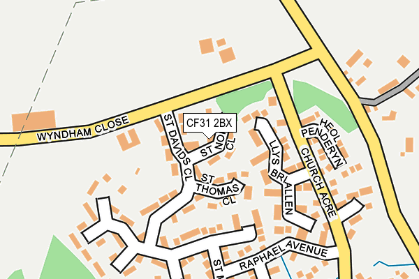 CF31 2BX map - OS OpenMap – Local (Ordnance Survey)