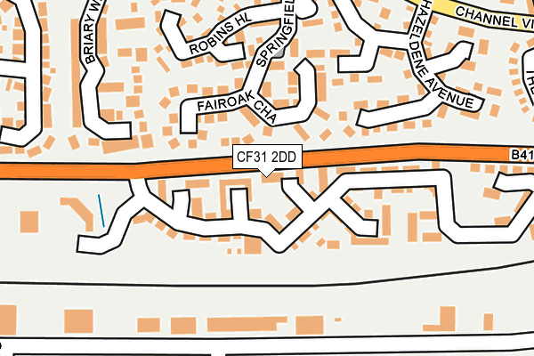 CF31 2DD map - OS OpenMap – Local (Ordnance Survey)