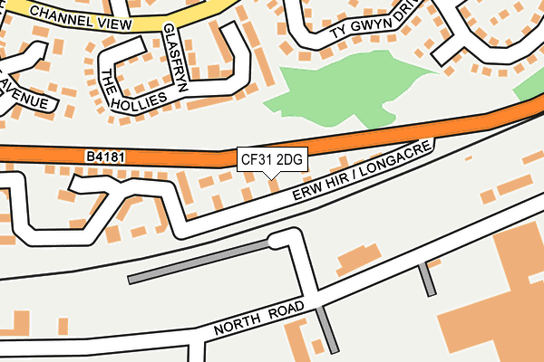 CF31 2DG map - OS OpenMap – Local (Ordnance Survey)