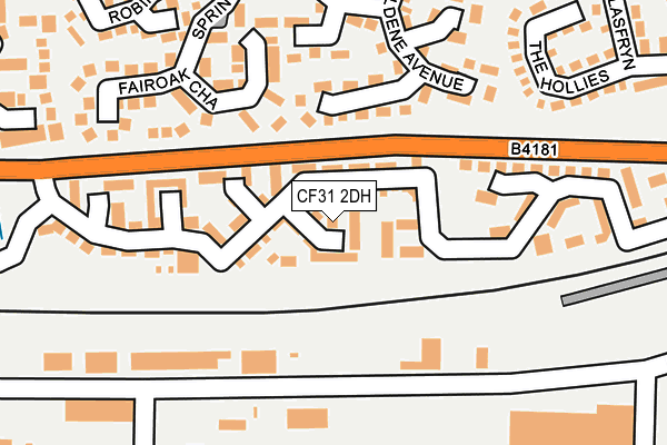 CF31 2DH map - OS OpenMap – Local (Ordnance Survey)