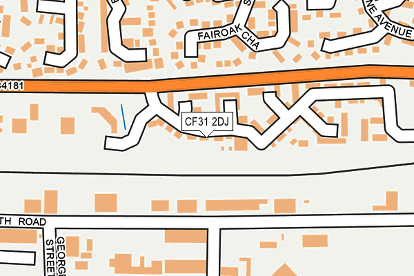 CF31 2DJ map - OS OpenMap – Local (Ordnance Survey)