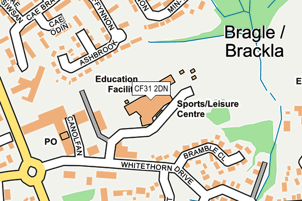 CF31 2DN map - OS OpenMap – Local (Ordnance Survey)