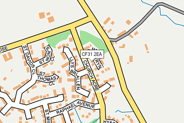 CF31 2EA map - OS OpenMap – Local (Ordnance Survey)