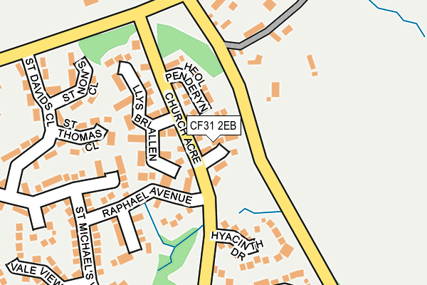 CF31 2EB map - OS OpenMap – Local (Ordnance Survey)