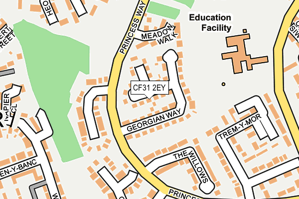 CF31 2EY map - OS OpenMap – Local (Ordnance Survey)