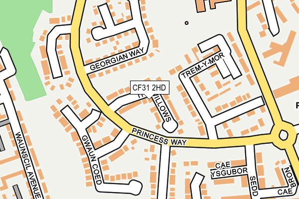 CF31 2HD map - OS OpenMap – Local (Ordnance Survey)