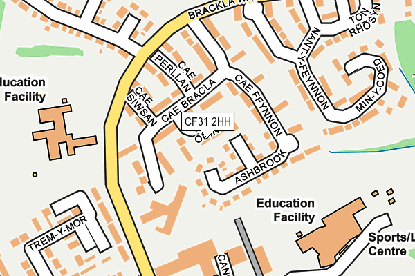 CF31 2HH map - OS OpenMap – Local (Ordnance Survey)