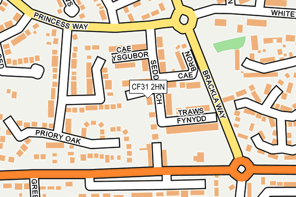 CF31 2HN map - OS OpenMap – Local (Ordnance Survey)