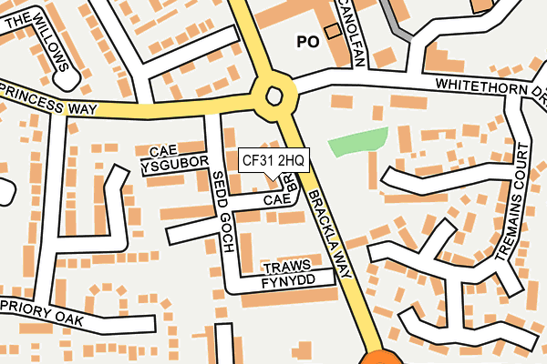 CF31 2HQ map - OS OpenMap – Local (Ordnance Survey)