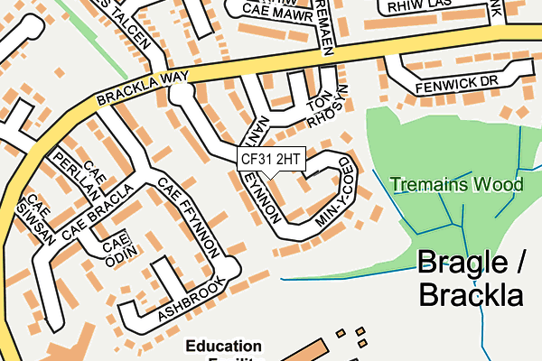 CF31 2HT map - OS OpenMap – Local (Ordnance Survey)