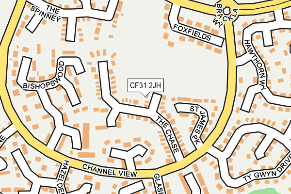 CF31 2JH map - OS OpenMap – Local (Ordnance Survey)