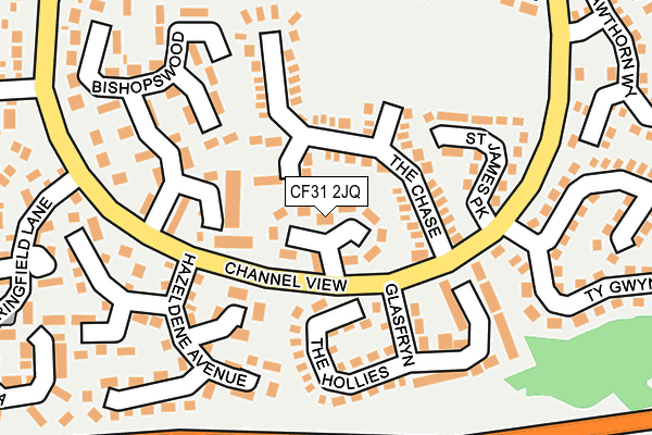 CF31 2JQ map - OS OpenMap – Local (Ordnance Survey)