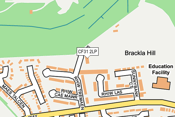 CF31 2LP map - OS OpenMap – Local (Ordnance Survey)
