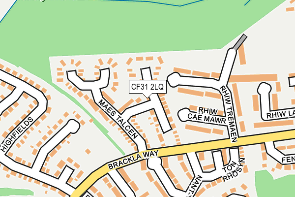 CF31 2LQ map - OS OpenMap – Local (Ordnance Survey)