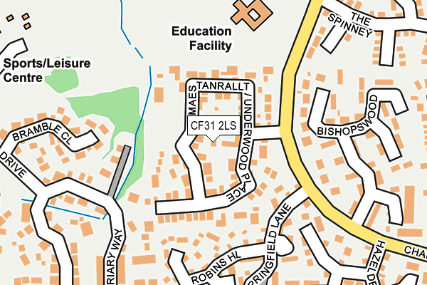 CF31 2LS map - OS OpenMap – Local (Ordnance Survey)
