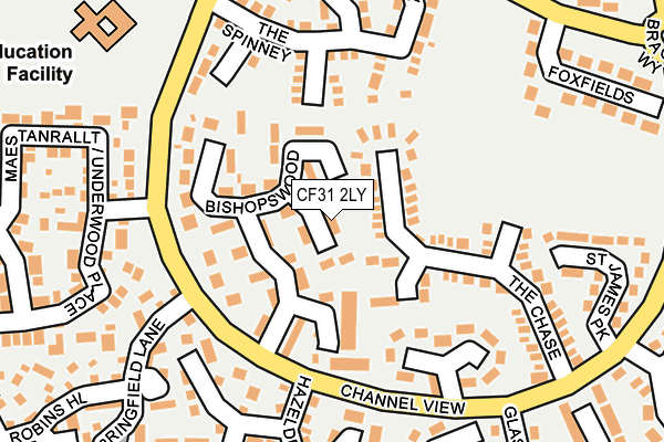 CF31 2LY map - OS OpenMap – Local (Ordnance Survey)