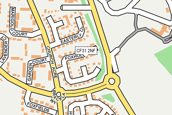 CF31 2NF map - OS OpenMap – Local (Ordnance Survey)