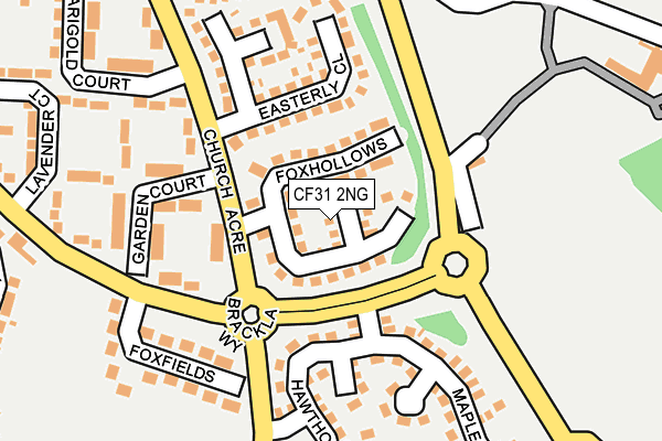 CF31 2NG map - OS OpenMap – Local (Ordnance Survey)