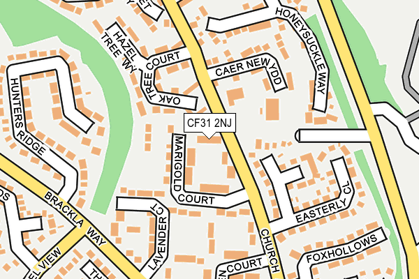 CF31 2NJ map - OS OpenMap – Local (Ordnance Survey)