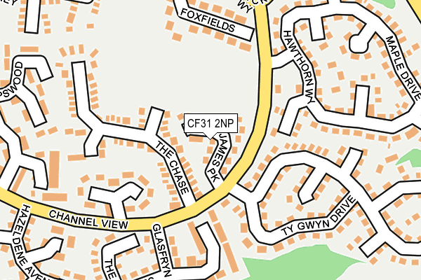 CF31 2NP map - OS OpenMap – Local (Ordnance Survey)