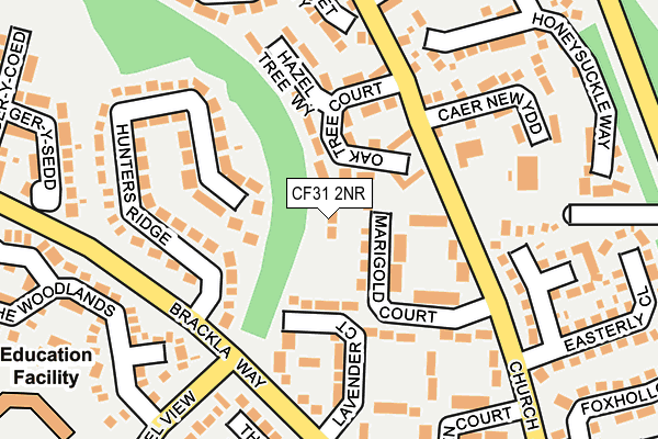 CF31 2NR map - OS OpenMap – Local (Ordnance Survey)