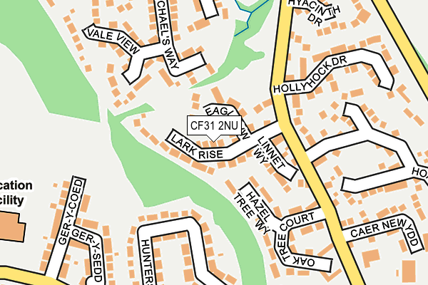 CF31 2NU map - OS OpenMap – Local (Ordnance Survey)