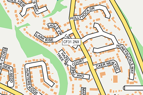 CF31 2NX map - OS OpenMap – Local (Ordnance Survey)