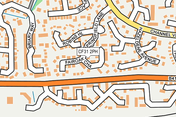 CF31 2PH map - OS OpenMap – Local (Ordnance Survey)