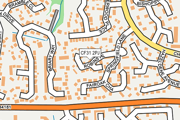 CF31 2PJ map - OS OpenMap – Local (Ordnance Survey)
