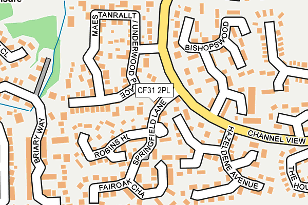 CF31 2PL map - OS OpenMap – Local (Ordnance Survey)