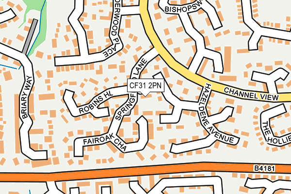 CF31 2PN map - OS OpenMap – Local (Ordnance Survey)