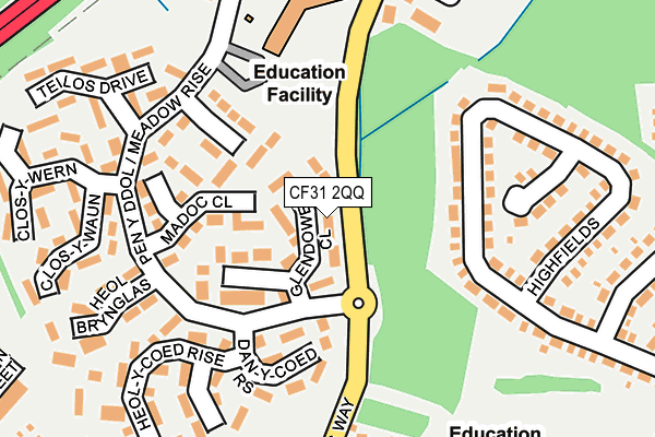 CF31 2QQ map - OS OpenMap – Local (Ordnance Survey)