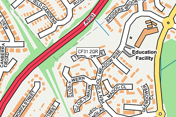 CF31 2QR map - OS OpenMap – Local (Ordnance Survey)