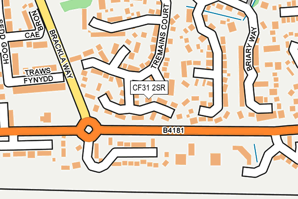 CF31 2SR map - OS OpenMap – Local (Ordnance Survey)