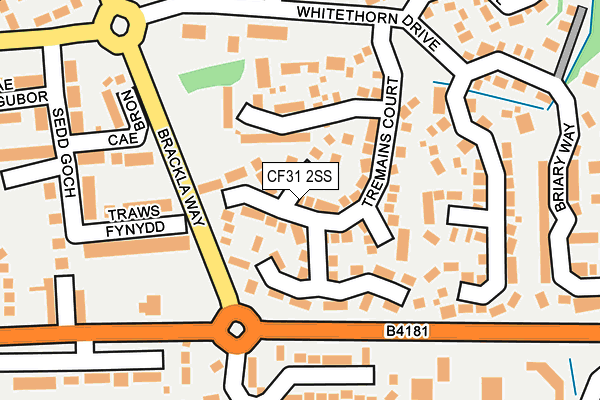 CF31 2SS map - OS OpenMap – Local (Ordnance Survey)