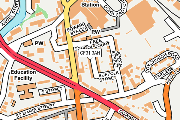 CF31 3AH map - OS OpenMap – Local (Ordnance Survey)