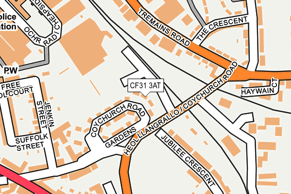 CF31 3AT map - OS OpenMap – Local (Ordnance Survey)