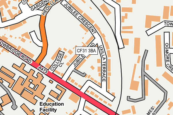 CF31 3BA map - OS OpenMap – Local (Ordnance Survey)