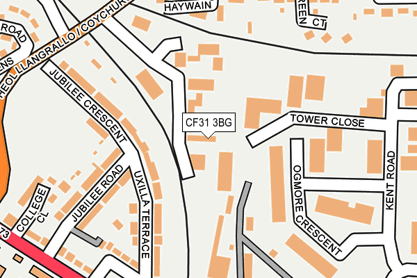 CF31 3BG map - OS OpenMap – Local (Ordnance Survey)