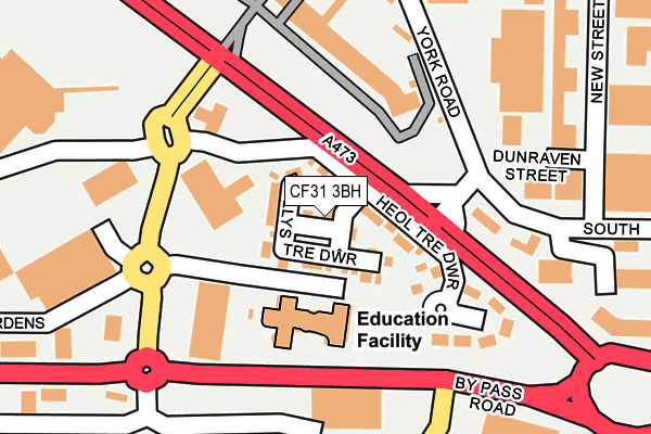 CF31 3BH map - OS OpenMap – Local (Ordnance Survey)