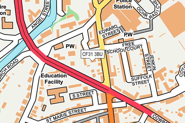 CF31 3BU map - OS OpenMap – Local (Ordnance Survey)