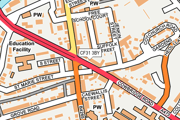 CF31 3BY map - OS OpenMap – Local (Ordnance Survey)