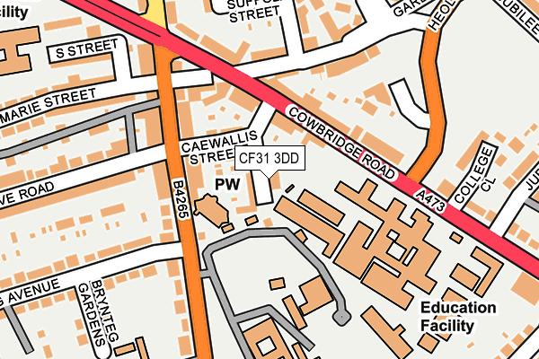 CF31 3DD map - OS OpenMap – Local (Ordnance Survey)