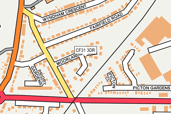 CF31 3DR map - OS OpenMap – Local (Ordnance Survey)