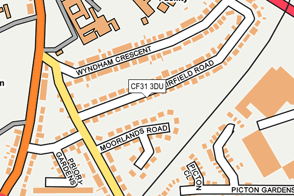 CF31 3DU map - OS OpenMap – Local (Ordnance Survey)