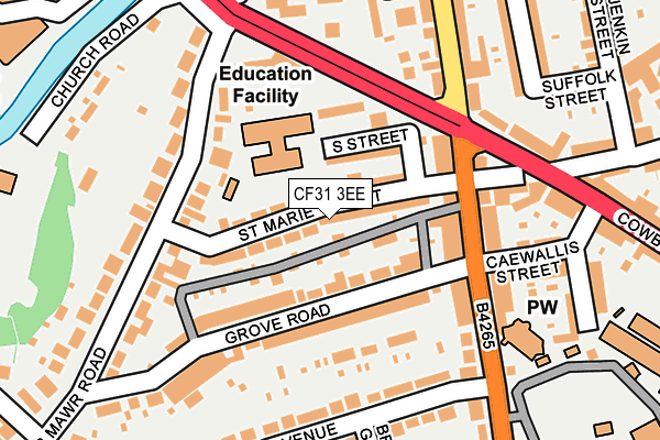 CF31 3EE map - OS OpenMap – Local (Ordnance Survey)